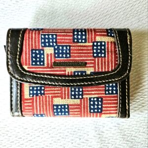 Longaberger flag wallet tri-fold